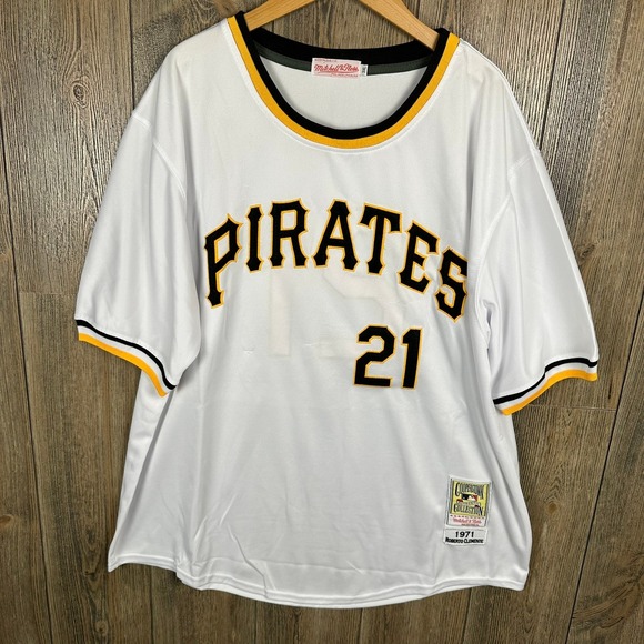 MLB Pittsburgh Pirates Mitchell & Ness Roberto Clemente Jersey 1971 #21 Size 3XL - Picture 1 of 7